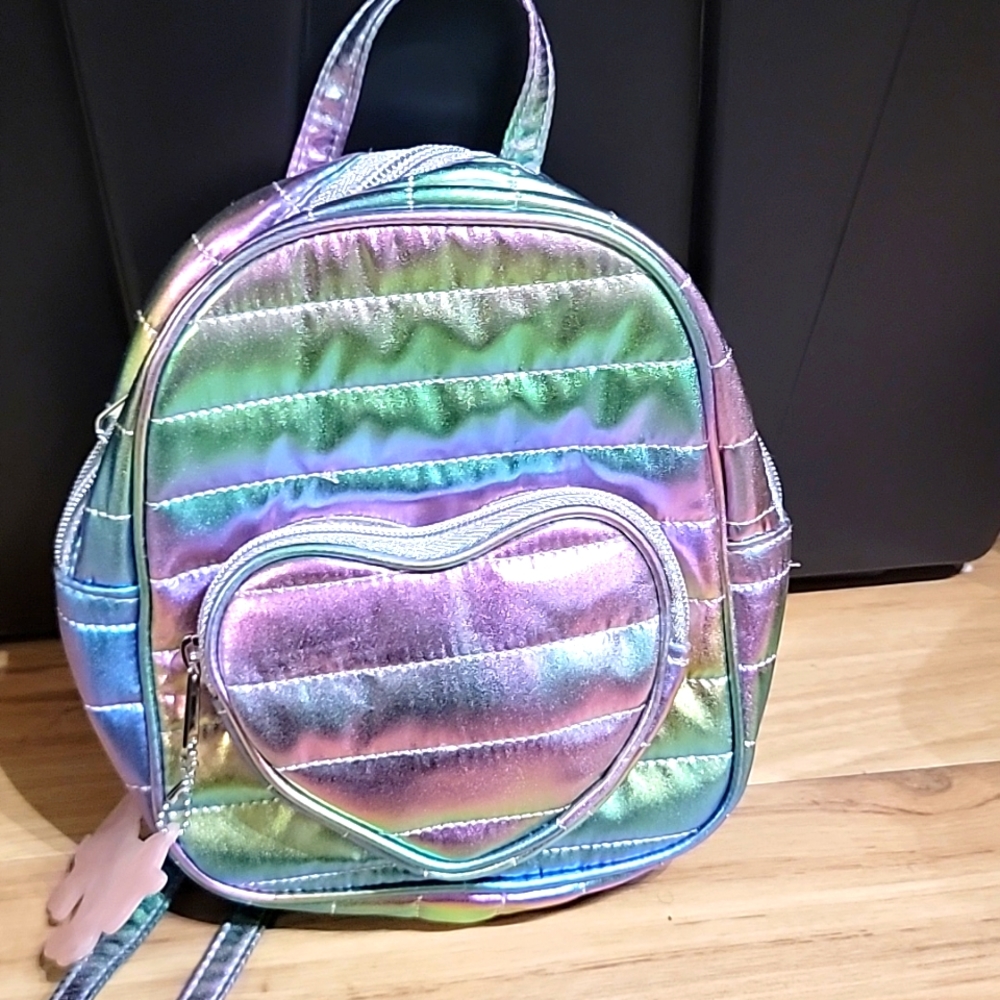 Metallic Backpack Purse